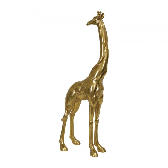 Polyresin 29" Giraffe Figurine, Gold