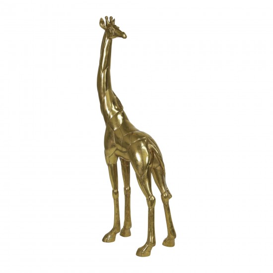 Polyresin 29" Giraffe Figurine, Gold