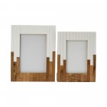 Resin, 4x6" 2-toned Frame, Natural/white