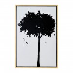 32x47, Hand Painted Autumn Wind Tree, Blk