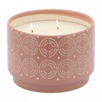 S/2 Swirls Citronella Candle, 7" Green/rose 27oz