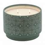 S/2 Swirls Citronella Candle, 7" Green/rose 27oz