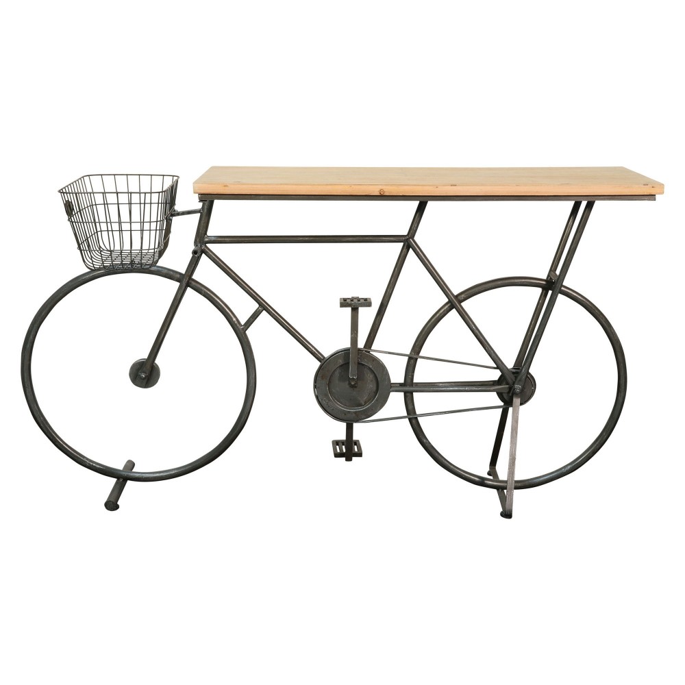 Bicycle Console Table, Charcoal