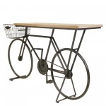 Bicycle Console Table, Charcoal