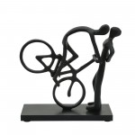 Metal 10"h Cyclist Kissing, Black