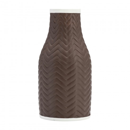 10" Chevron Vase, Java