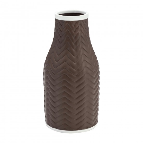 10" Chevron Vase, Java