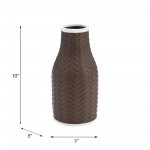 10" Chevron Vase, Java