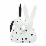 Porcelain, 7"h Kissing Bunnies, White