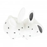 Porcelain, 7"h Kissing Bunnies, White