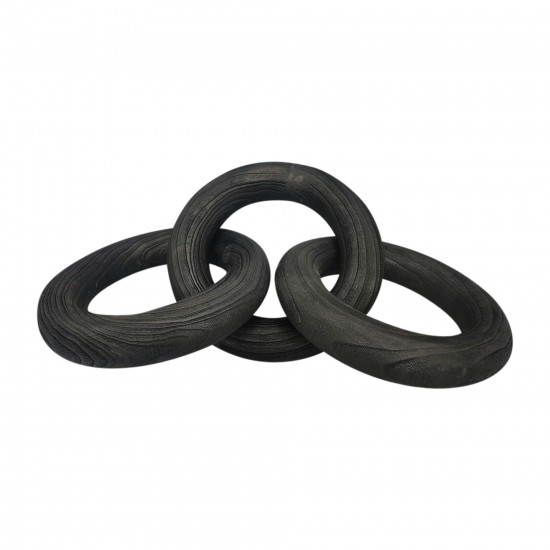 21" 3 Wooden Rings, Black