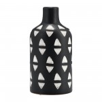 Cer, 10" Decorative Vase, Black/white