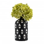 Cer, 10" Decorative Vase, Black/white