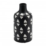 Cer, 10" Decorative Vase, Black/white