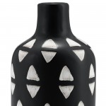 Cer, 10" Decorative Vase, Black/white