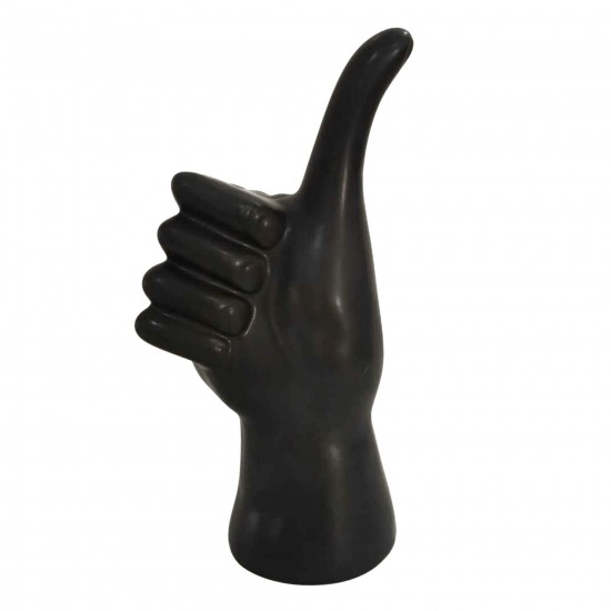 6"h Thumbs Up Table Deco, Black