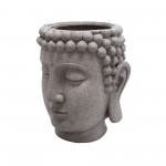 Gray Buddha Head Planter