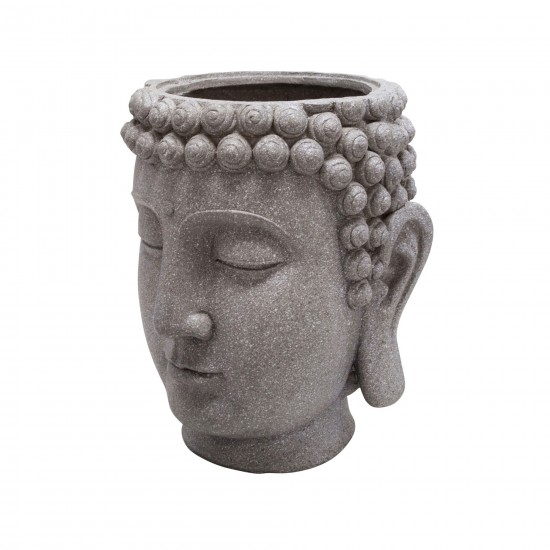 Gray Buddha Head Planter