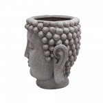 Gray Buddha Head Planter