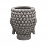 Gray Buddha Head Planter