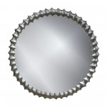 Metal,29",ring Texture Mirror,brushed Nickel