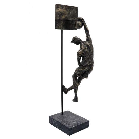 Resin, 21"h One-hand Dunk, Bronze