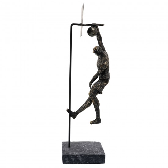 Resin, 21"h One-hand Dunk, Bronze