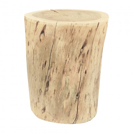 Wood, 19"h, Log Stool, Natural Finish