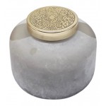 5" Candle On Frosted Glass, Gray 22oz