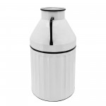 Metal 24"h Milk Bucket, White