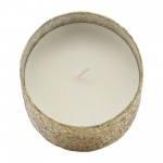 Candle On Gold Crackled Glass 26oz