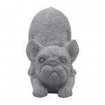 Resin, 15"l Yoga Dog, Gray