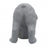 Resin, 15"l Yoga Dog, Gray