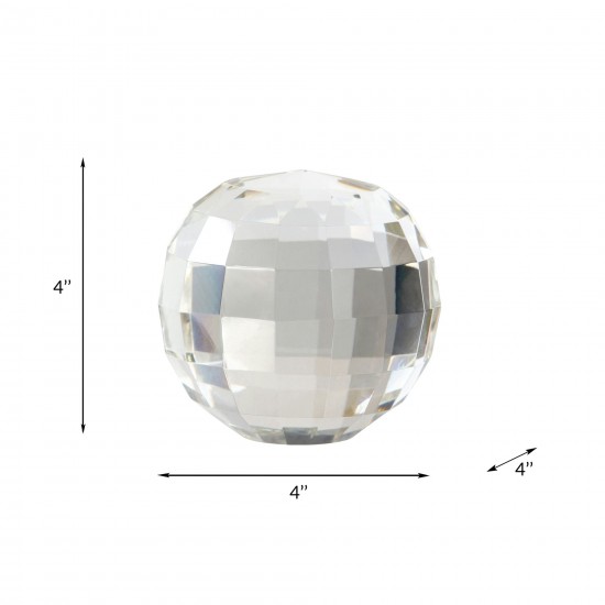 Crystal 4" Orb, Clear