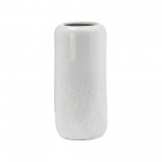 Cer, 10"h Grooved Vase, Ivory