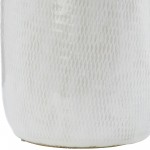 Cer, 10"h Grooved Vase, Ivory