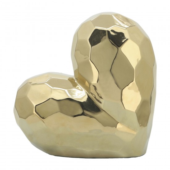 Gold Ceramic Heart 11"