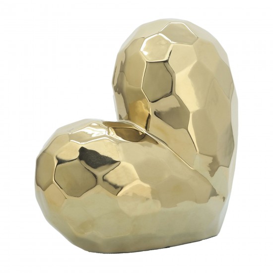 Gold Ceramic Heart 11"