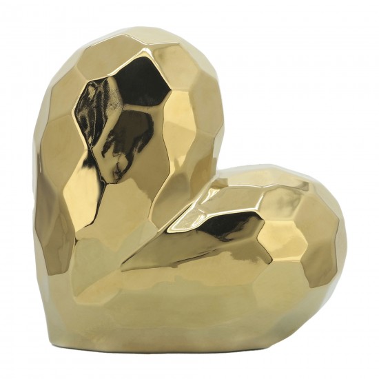 Gold Ceramic Heart 11"