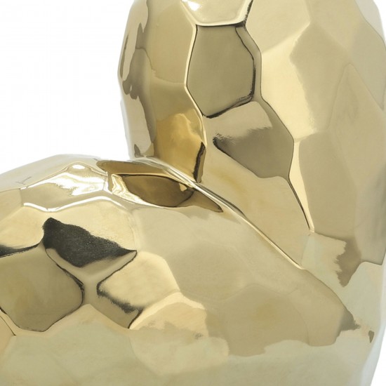 Gold Ceramic Heart 11"