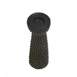 Ceramic 12" Spike Candle Holder Black/gold