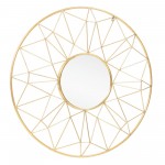 Hana Gold Round Mirror