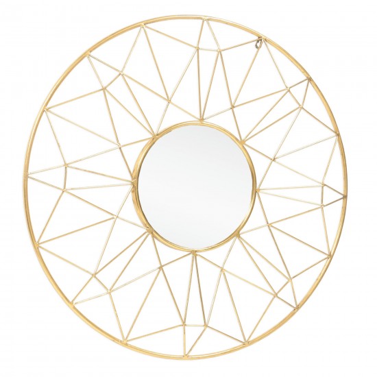 Hana Gold Round Mirror