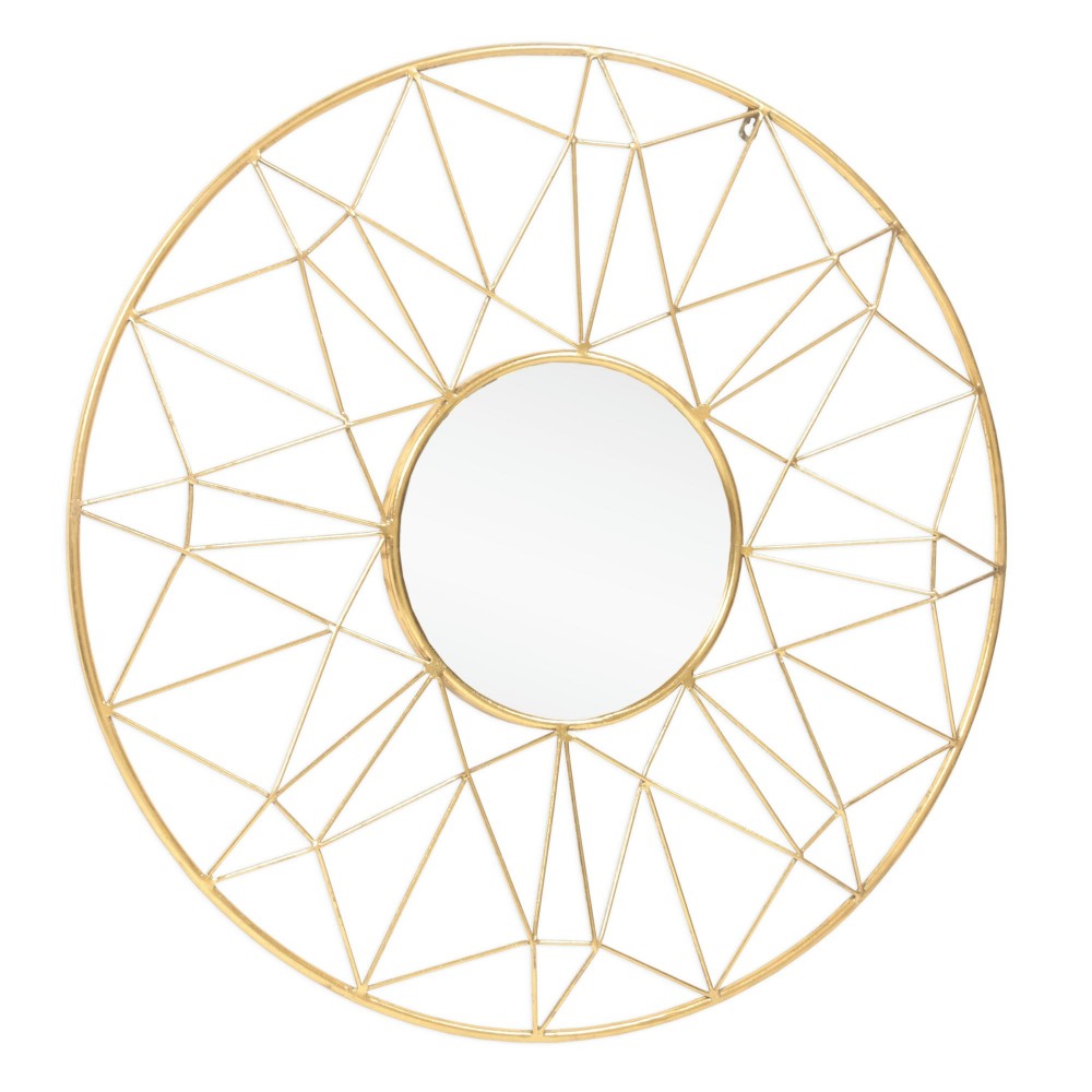 Hana Gold Round Mirror