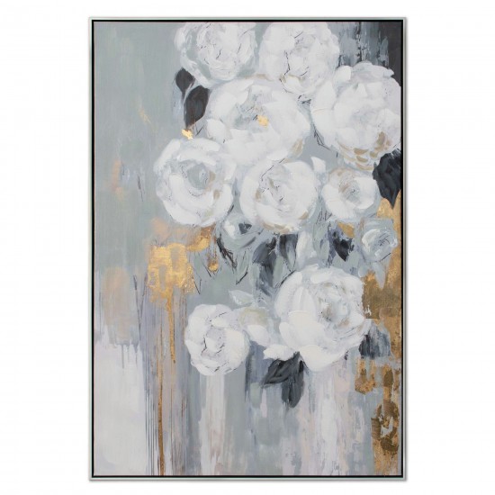 Blanc Fleur Hand Painted Canvas