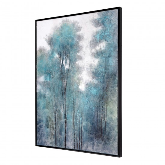 Aquamarine Forest Hand Painted Canvas