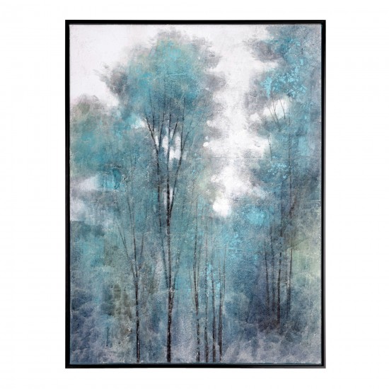 Aquamarine Forest Hand Painted Canvas