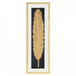 Metallic Feather Gold Shadow Box