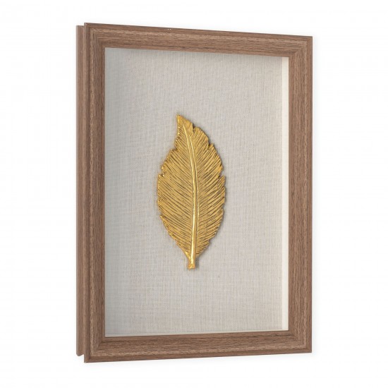 Golden Leaves Ii Shadow Box