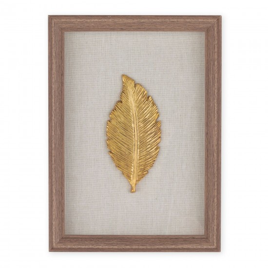 Golden Leaves Ii Shadow Box